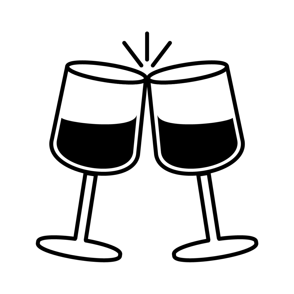 wine glasses graphic